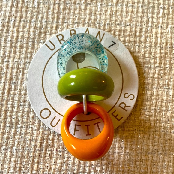 Urban Outfitters Jewelry - Urban Outfitters Colorful Resin Ring Set